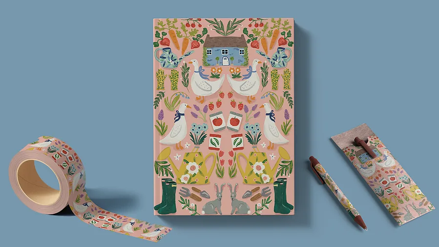 Cottage Stationary — illustration by Charlotte Chapman